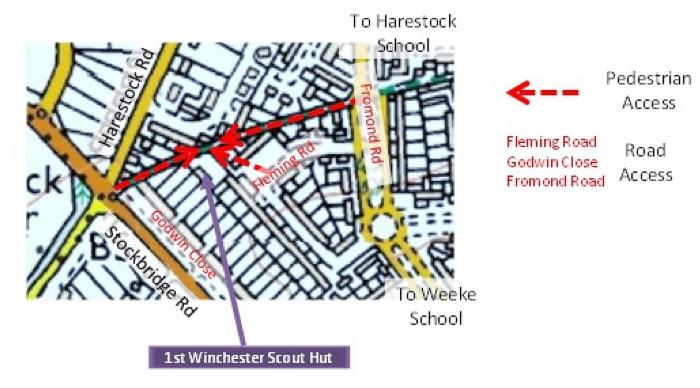 getting to 1st Winchester scout hut